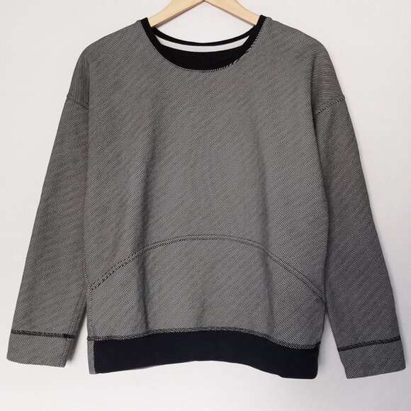 LULULEMON Women's 4 Keep Up Crew Sweatshirt Top Telemark Print Black Mojave Tan - Picture 6 of 16